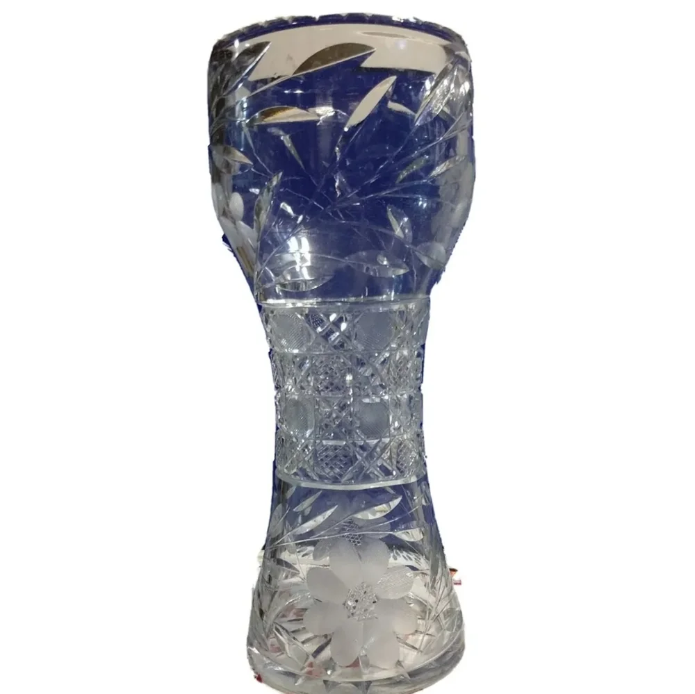 Botanical Elegant Vintage Crystal Hand-Cut Heavy 12